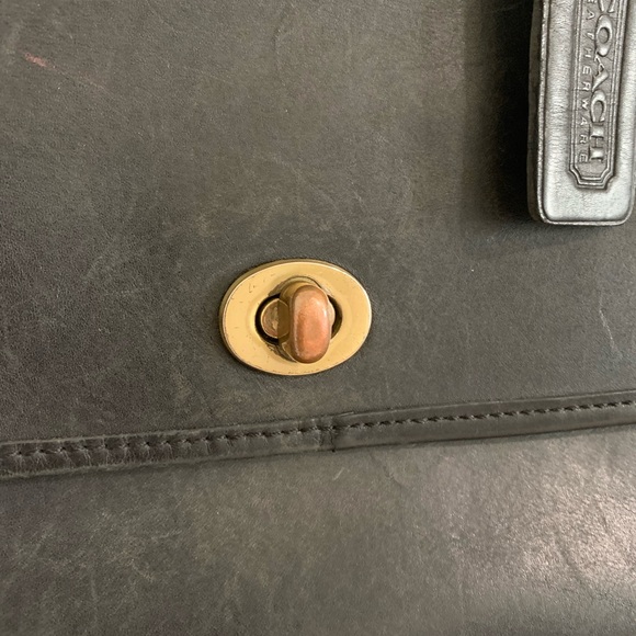 COACH vintage black leather purse - Picture 3 of 8